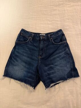 Wrangler Dark Blue Denim Cutoff Shorts